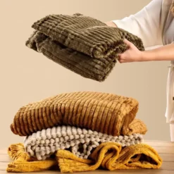 Plaid Marthy - Tobacco Brown - 140x180 cm