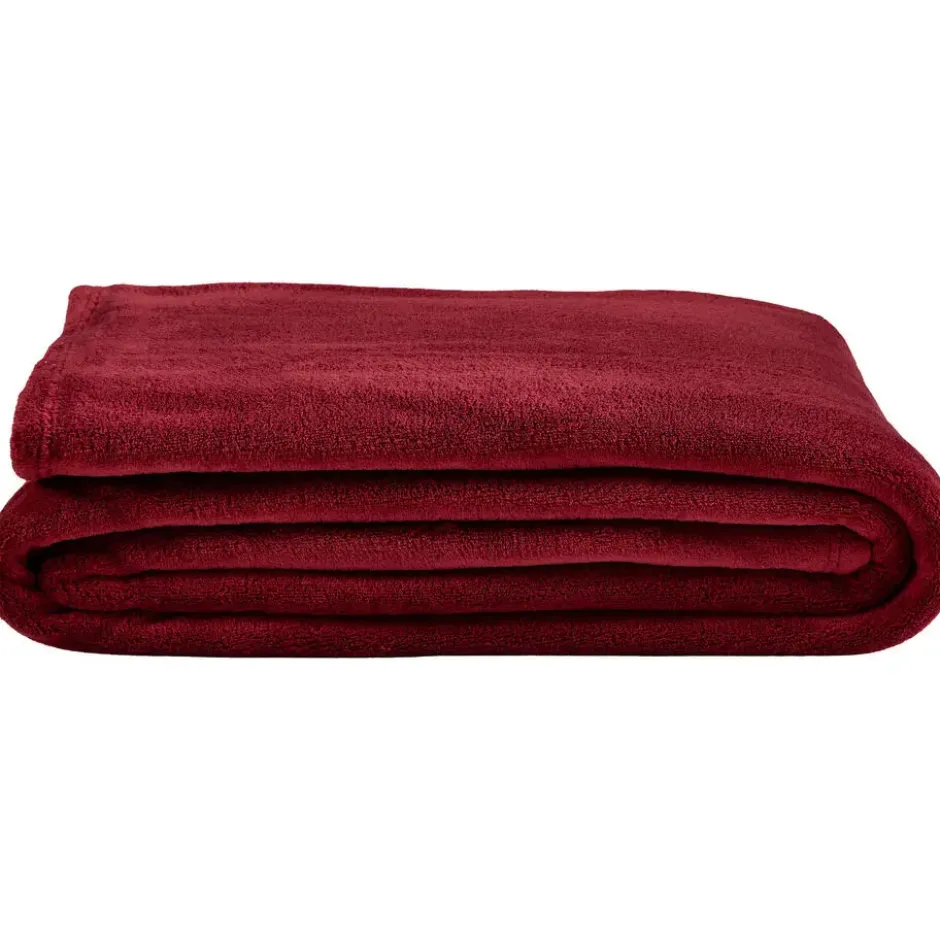 Plaid Niek XXL - bordeaux - 240x220 cm