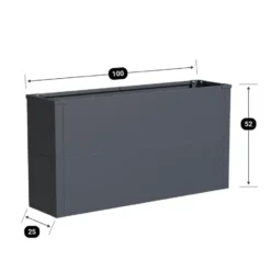 Plantenbak horeca - 100 x 25 x 52 cm - Antraciet