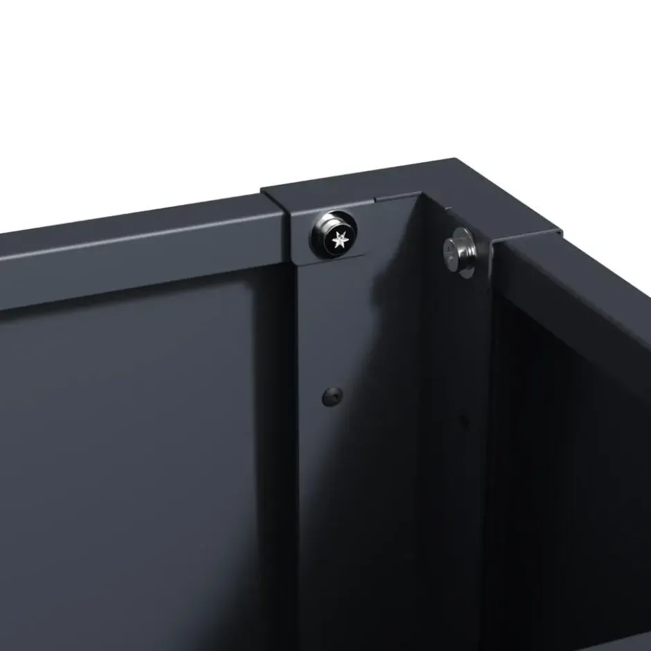 Plantenbak - 100 x 25 x 77 cm - Antraciet