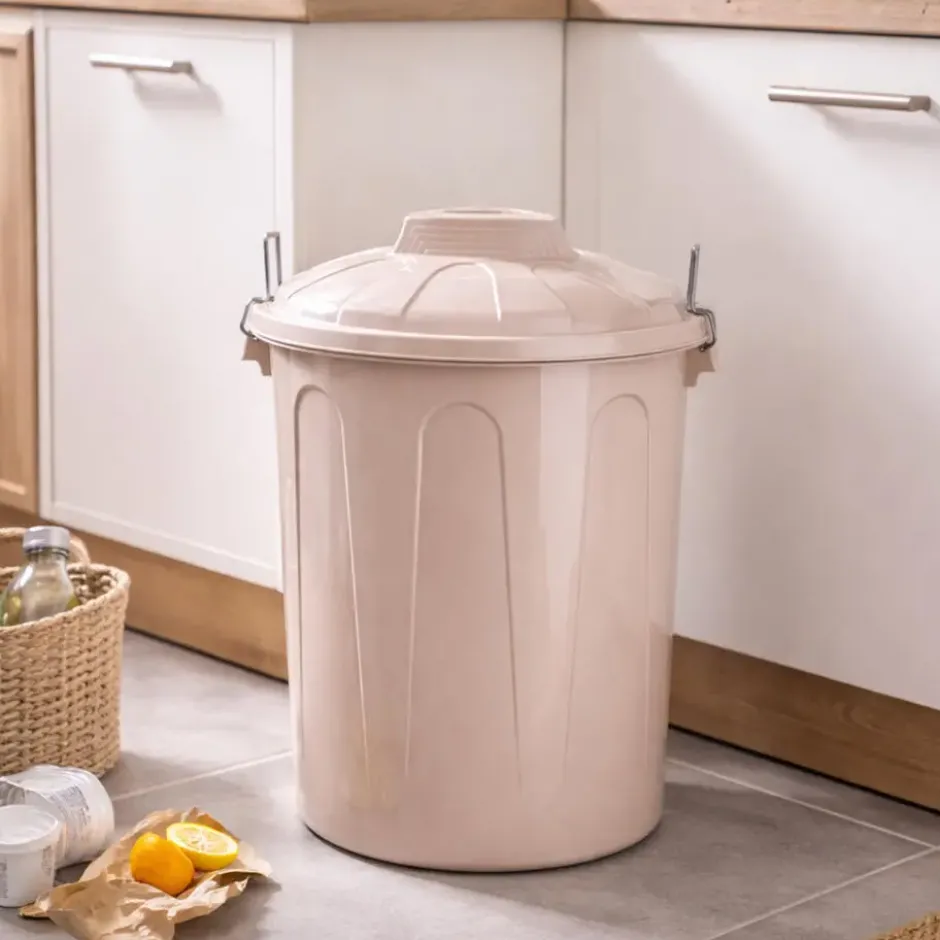Plasticforte afvalemmer - beige - 21L - kunststof - H42 cm