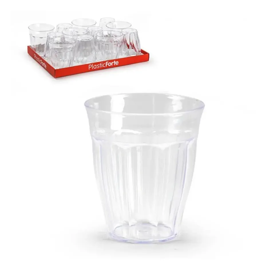 PlasticForte Drinkglazen/waterglazen Picardie - 12x - kunststof