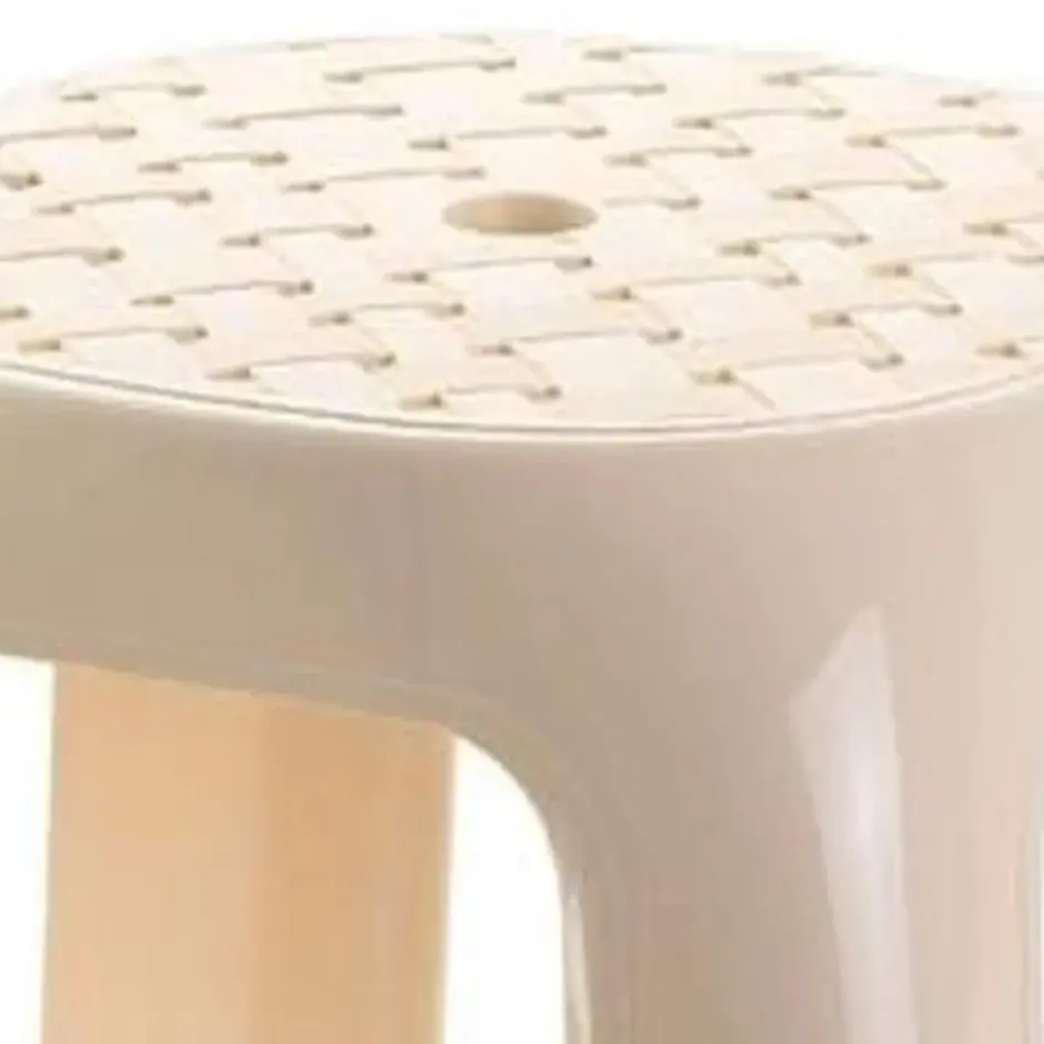 PlasticForte krukje/opstapje - creme - kunststof - 46 cm
