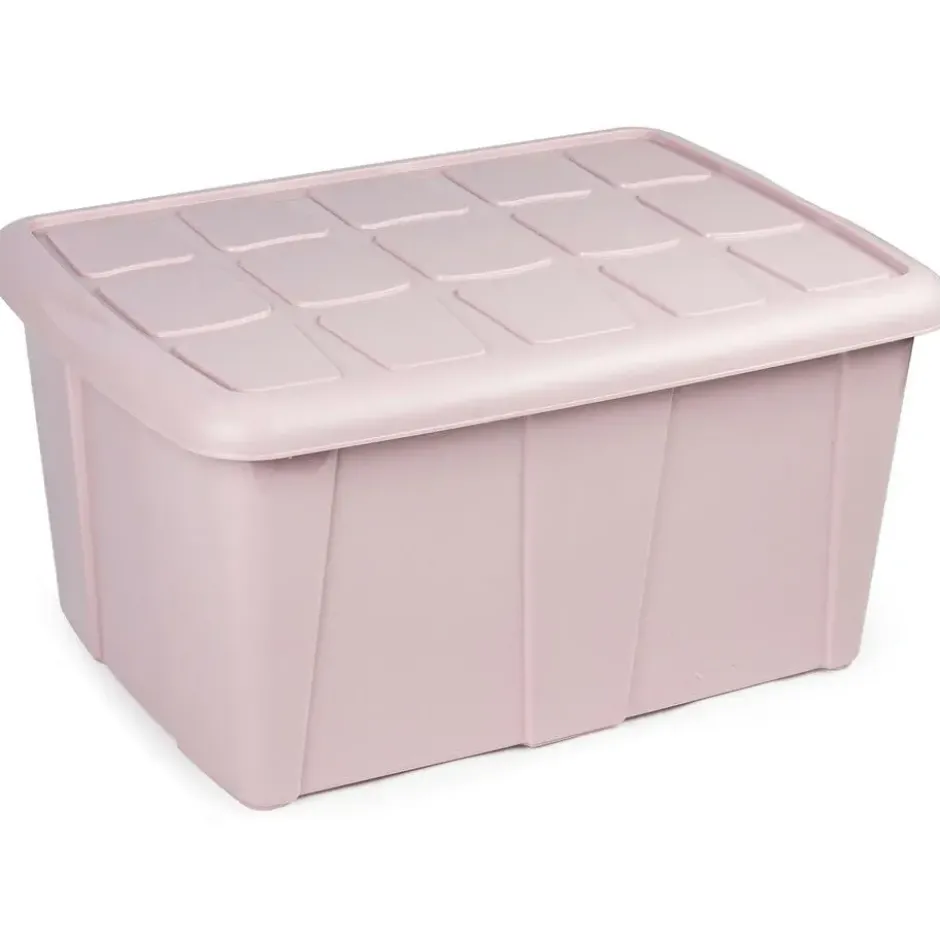 Plasticforte Opbergbox met deksel - Lichtroze - 60L - kunststof