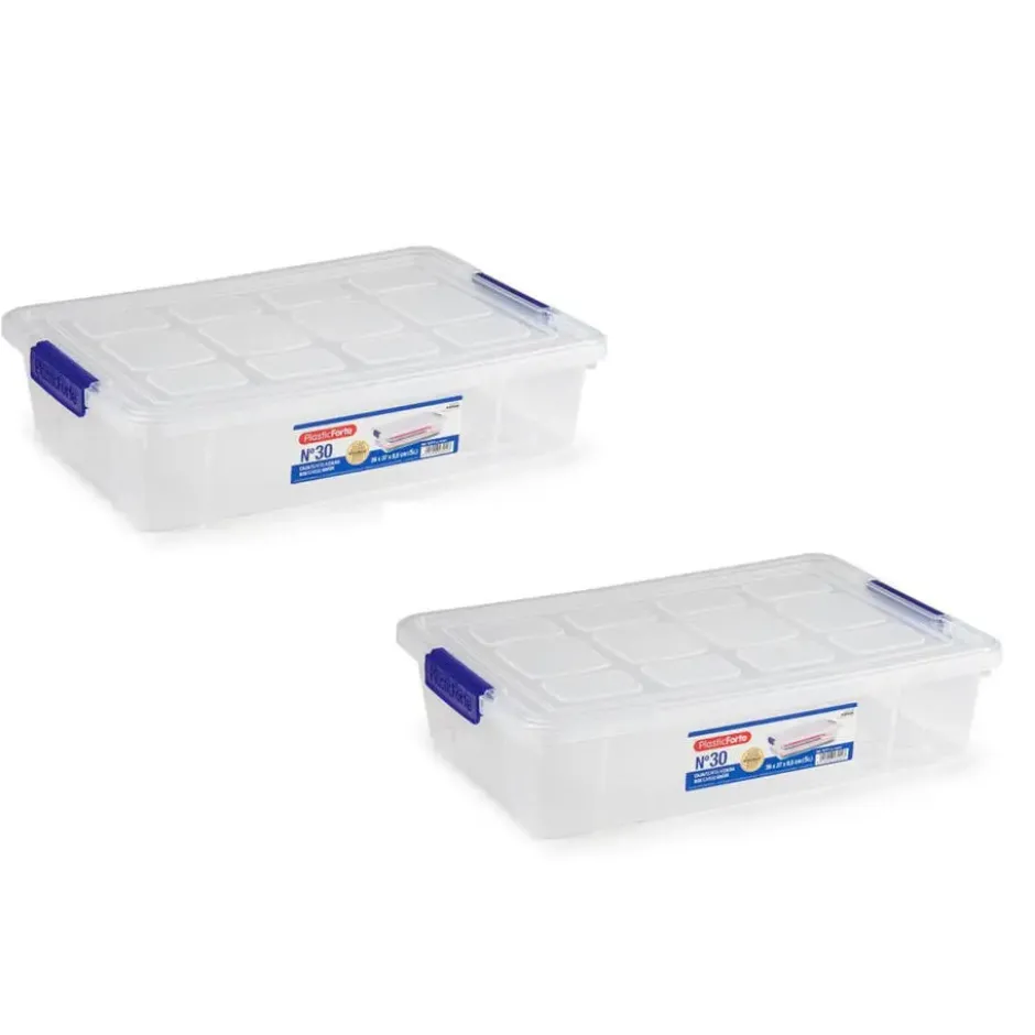 PlasticForte Opbergbox met deksel - 5L - 26 x 40 x 8,5 cm