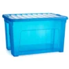 Plasticforte Opbergbox met deksel - blauw - 47L - kunststof