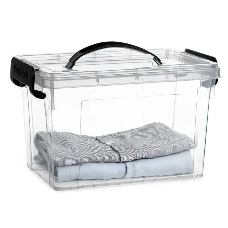Plasticforte Opbergbox met deksel - grijs - 6L - kunststof
