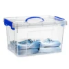 Plasticforte Opbergbox met deksel - blauw - 18.5L - kunststof