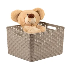 Plasticforte Opbergmand - Kastmand - kunststof - taupe - 28L