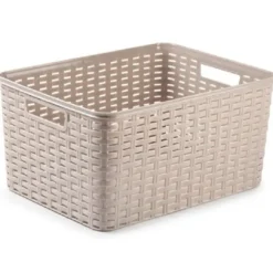 Plasticforte Opbergmand - Kastmand - kunststof - taupe - 18L