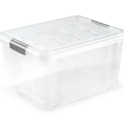 Plasticforte Opslagbakken - met deksel - 25L - 42x36x25 cm