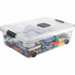 Plasticforte Opslagbak met deksel - 1x - 31L - 62 x 45 x 18 cm