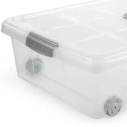 Plasticforte Opslagbak met deksel - 1x - 31L - 62 x 45 x 18 cm