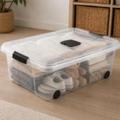Plasticforte Opslagbak met deksel - 1x - 31L - 62 x 45 x 18 cm