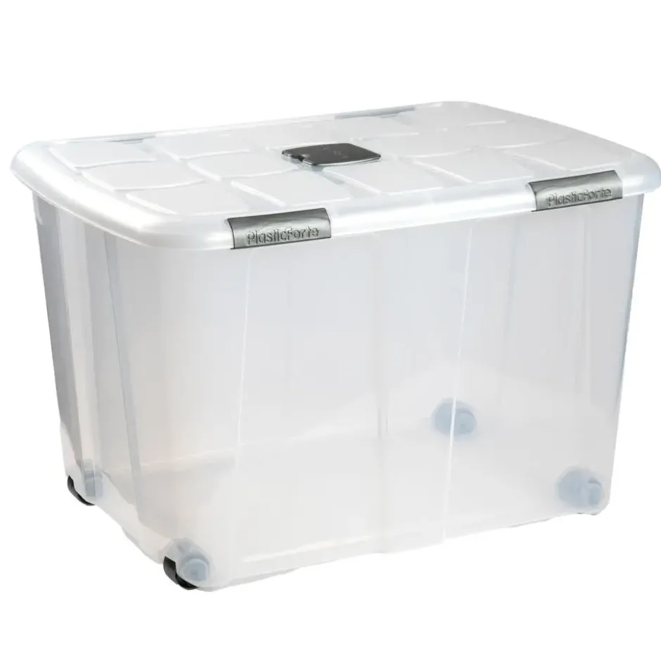 Plasticforte Opslagbak met deksel - 1x - 130L - 74 x 54 x 48 cm