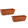 PlasticForte Plantenbak - terracotta - rechthoekig - 50x20x17 cm