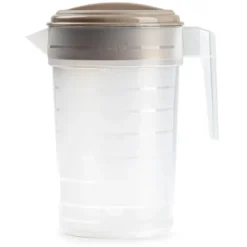 Plasticforte Waterkan - 2L - beige/transparant - met deksel