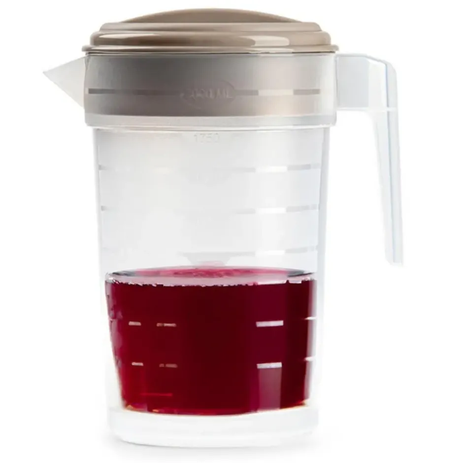 Plasticforte Waterkan - 2L - beige/transparant - met deksel