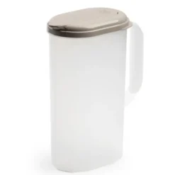 Plasticforte Waterkan met deksel - 2L - taupe - kunststof
