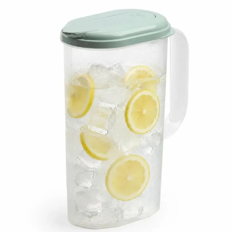Plasticforte Waterkan met deksel - 2L - groen - kunststof