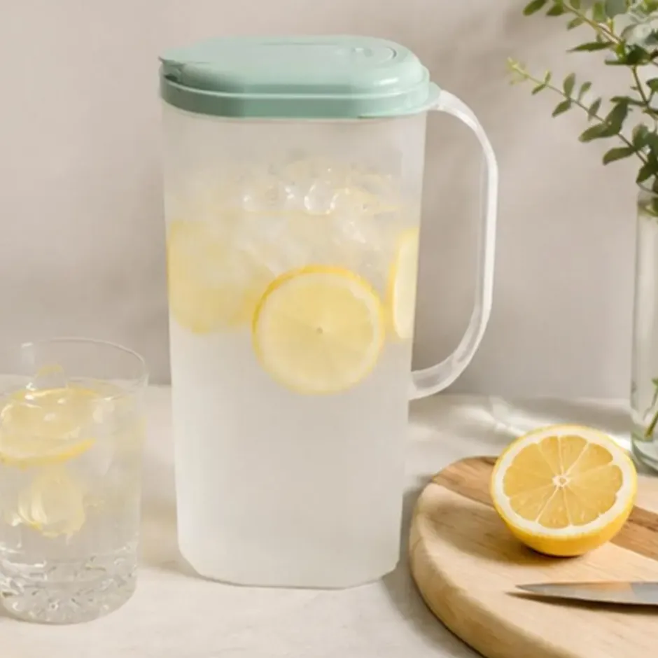 Plasticforte Waterkan met deksel - 2L - groen - kunststof