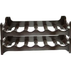 PlasticForte Wijnrek - stapelbaar - kunststof - bruin - 60,5 cm