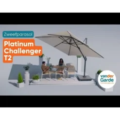 Platinum Challenger Premium T2 3,5x2,6 m. - Champagne Teak + ingraafvoet en hoes