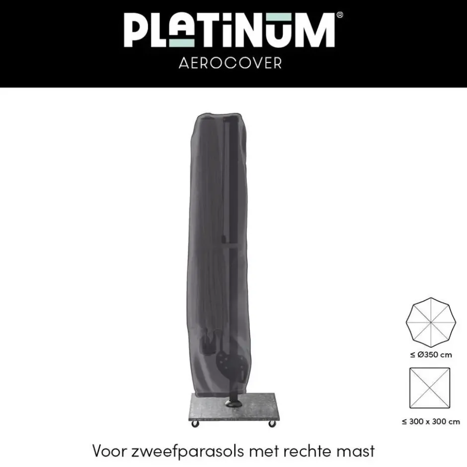 Platinum Challenger Premium T2 3,5x2,6m.-Champagne Teak + verrijdbare voet+hoes