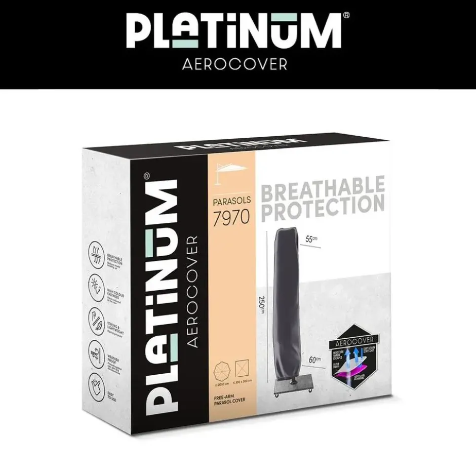 Platinum Challenger T2 - 3x3 m. - Manhattan Grey + ingraafvoet en hoes