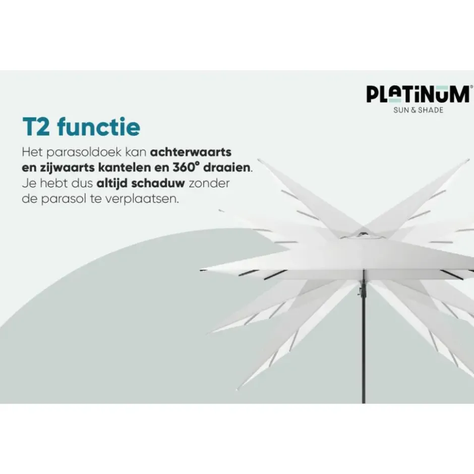 Platinum Challenger T2 - 3x3 m. - Manhattan Grey + ingraafvoet en hoes