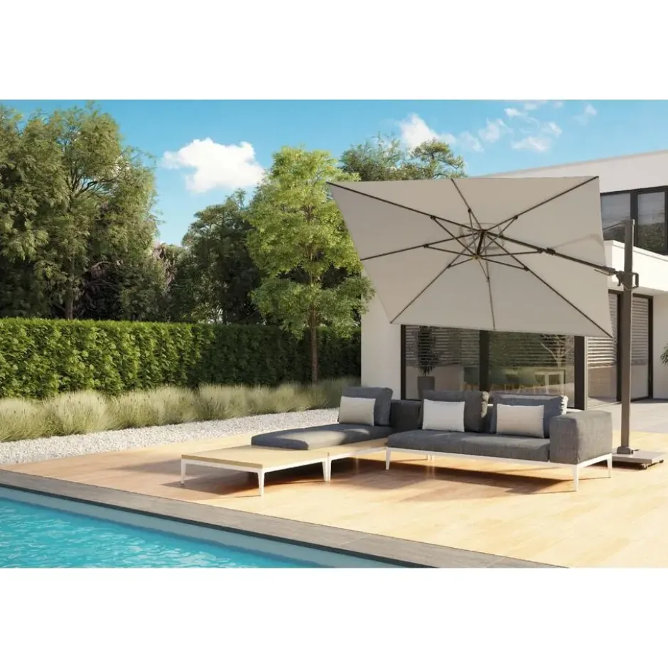 Platinum Challenger T2 zweefparasol premium - 3,5x2,6 m. - Champagne