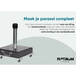 Platinum Parasol Riva Ø300 cm Faded Black