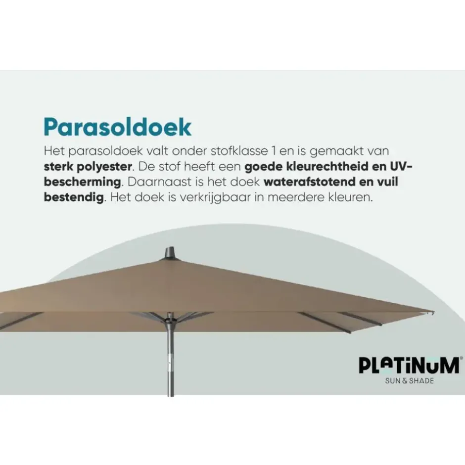 Platinum Parasol Riva 250 x 250 cm Olijfgroen