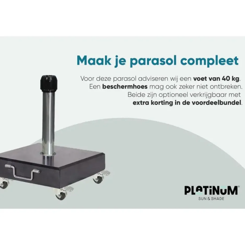 Platinum Parasol Riva 250 x 250 cm Olijfgroen