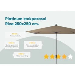 Platinum Parasol Riva 250 x 250 cm Taupe