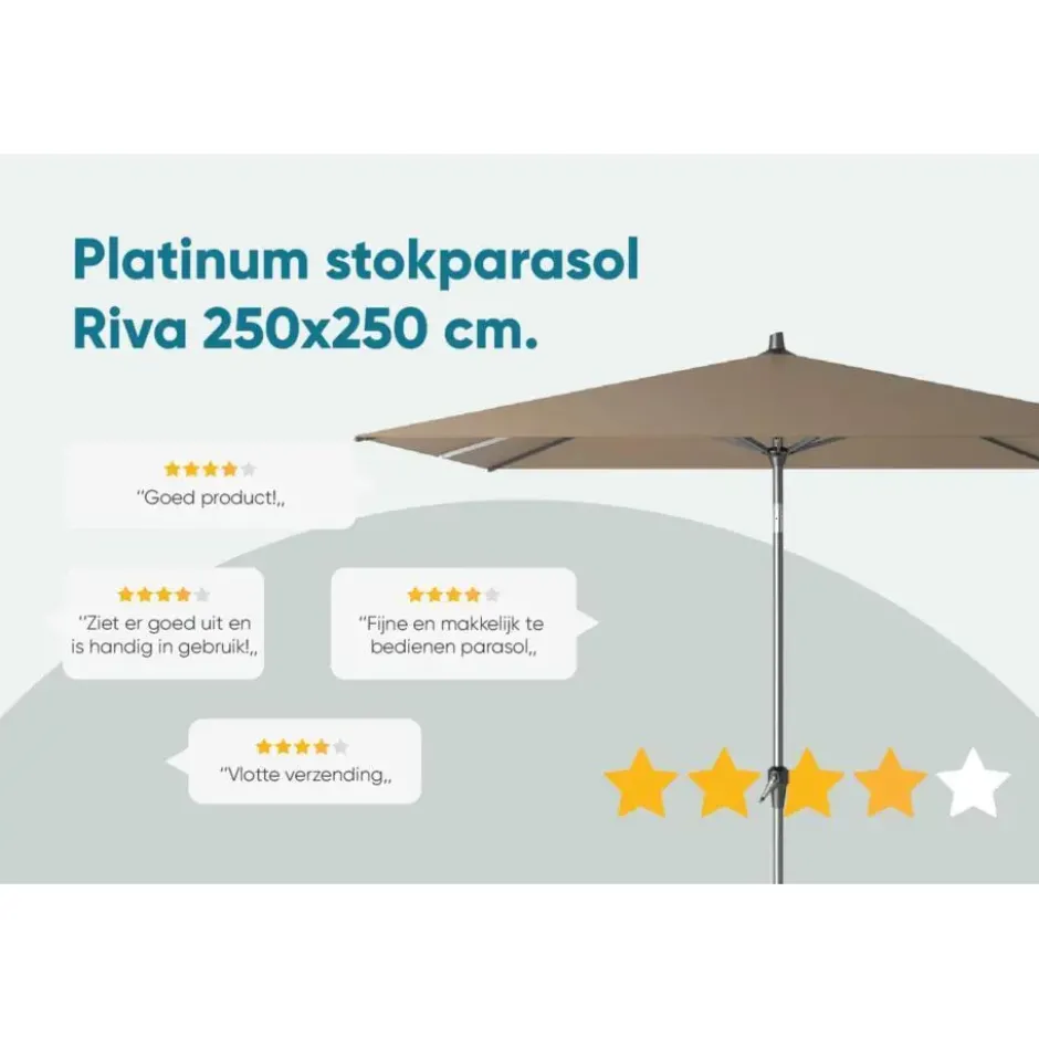 Platinum Parasol Riva 250 x 250 cm Taupe