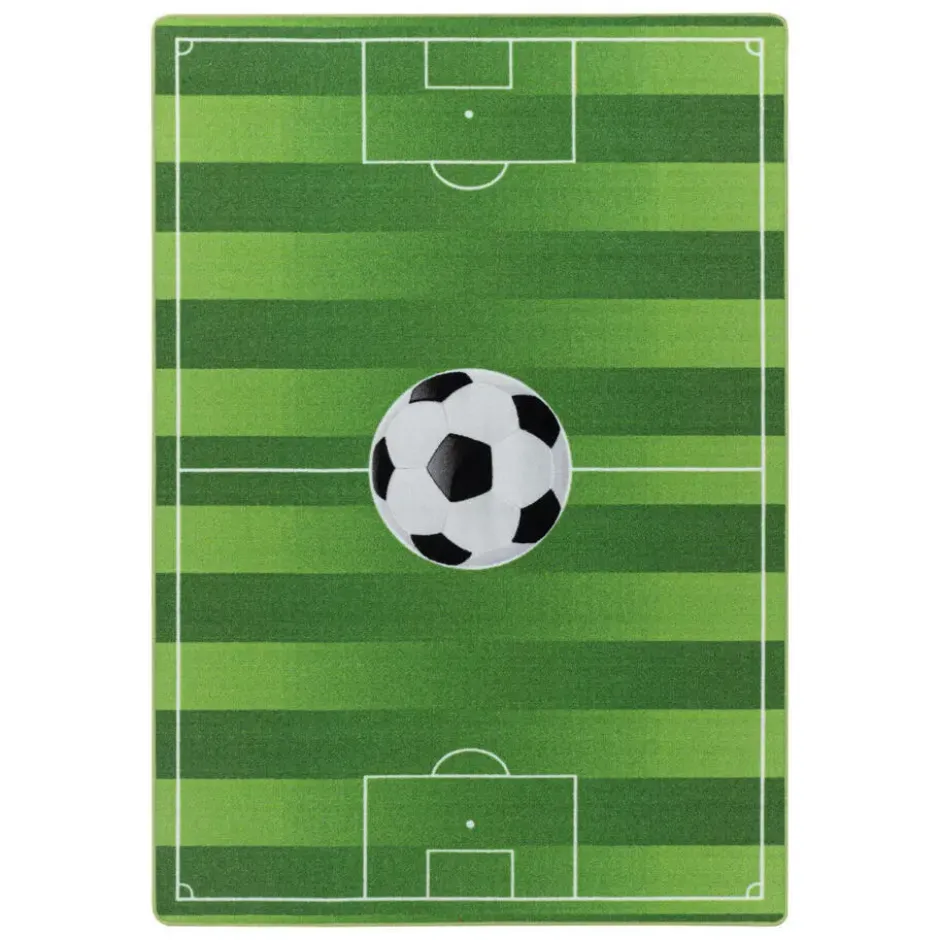 Play Voetbal Speelkleed Kinderkamer Groen - 120x170 CM