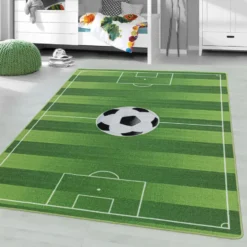 Play Voetbal Speelkleed Kinderkamer Groen - 120x170 CM
