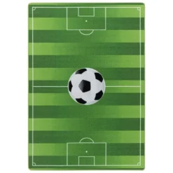 Play Voetbal Speelkleed Kinderkamer Groen - 120x170 CM