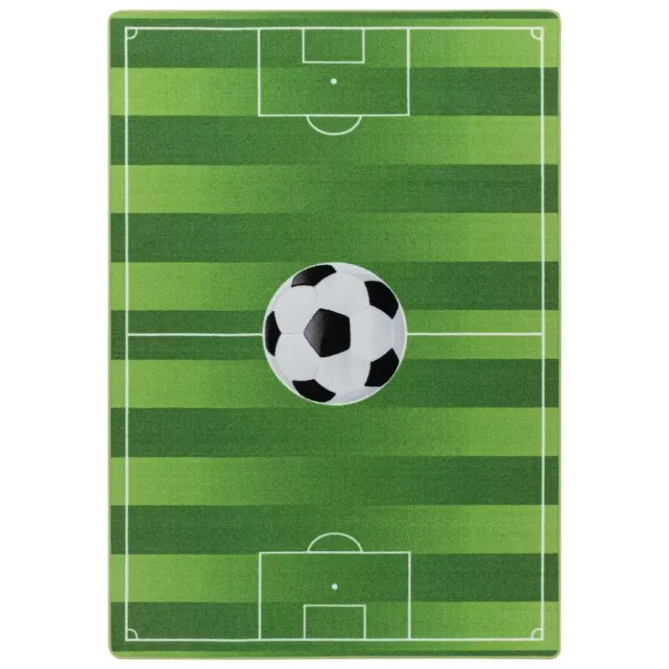 Play Voetbal Speelkleed Kinderkamer Groen - 120x170 CM