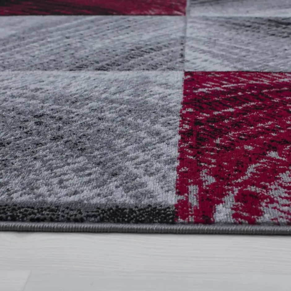 Plus Vloerkleed Laagpolig Grijs / Rood - 160x230 CM