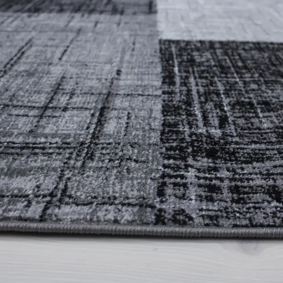 Plus Vloerkleed Laagpolig Grijs / Zwart - 160x230 CM