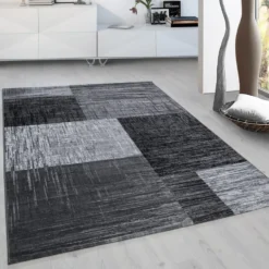 Plus Vloerkleed Laagpolig Grijs / Zwart - 160x230 CM