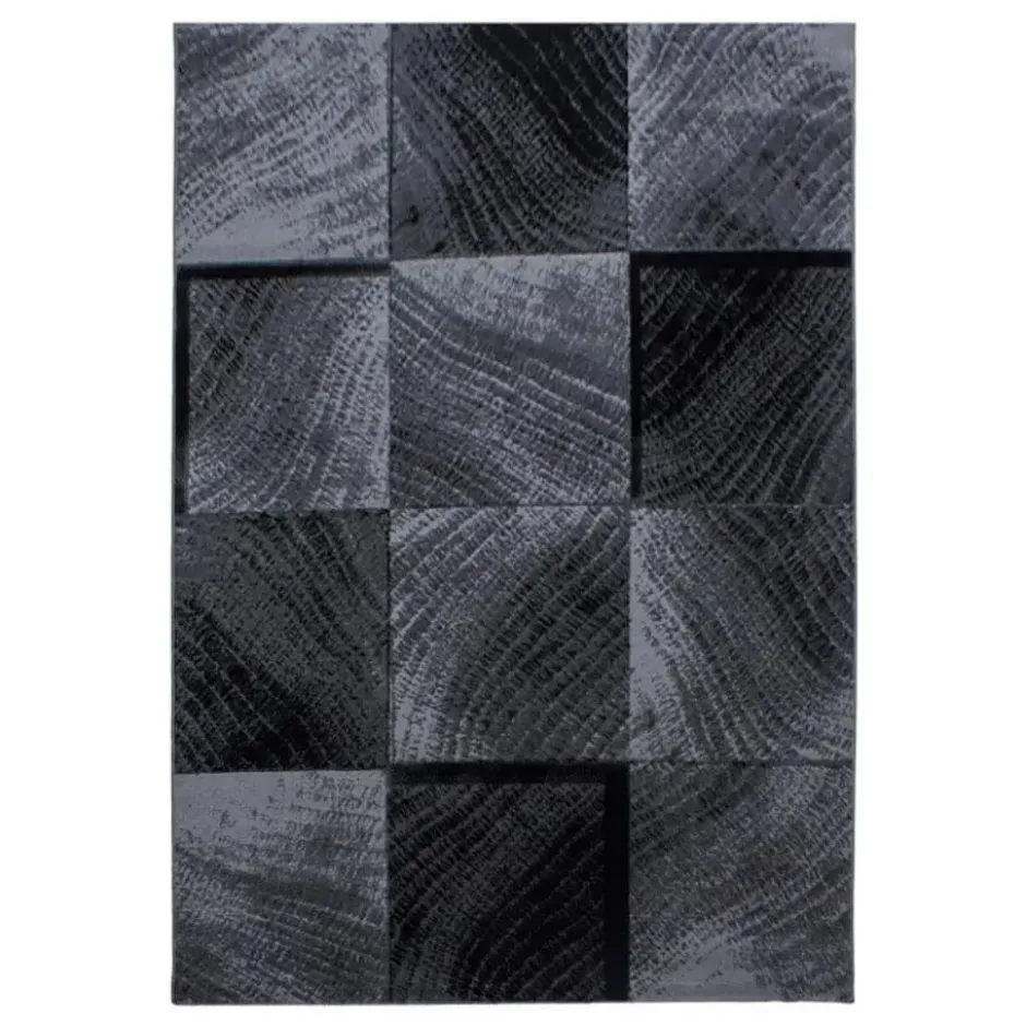 Plus Vloerkleed Laagpolig Grijs / Zwart - 160x230 CM
