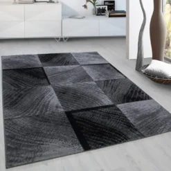Plus Vloerkleed Laagpolig Grijs / Zwart - 160x230 CM