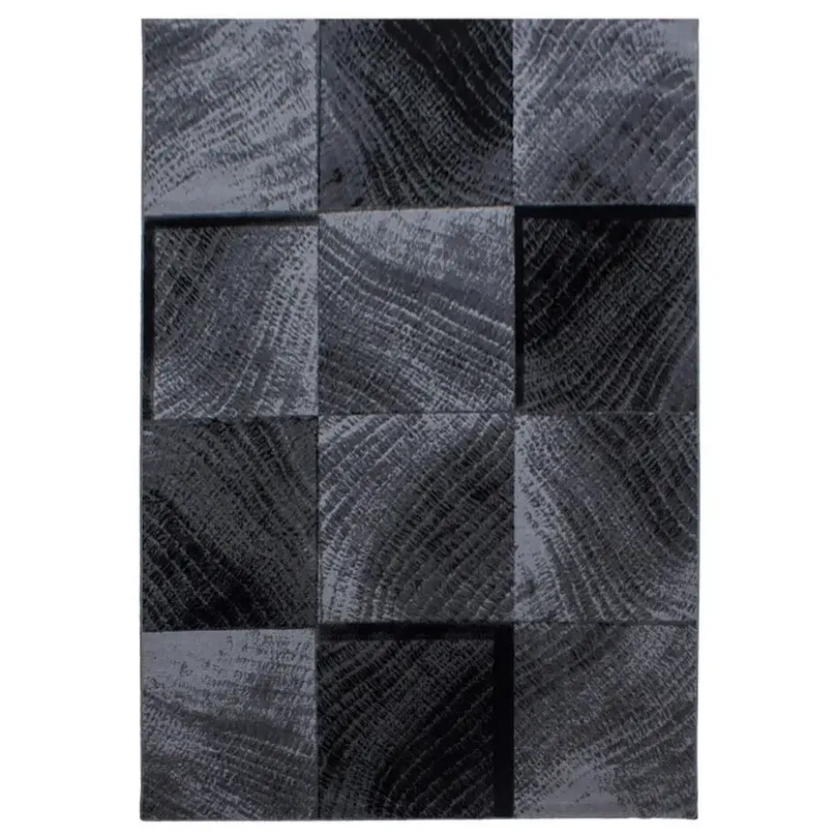 Plus Vloerkleed Laagpolig Grijs / Zwart - 160x230 CM