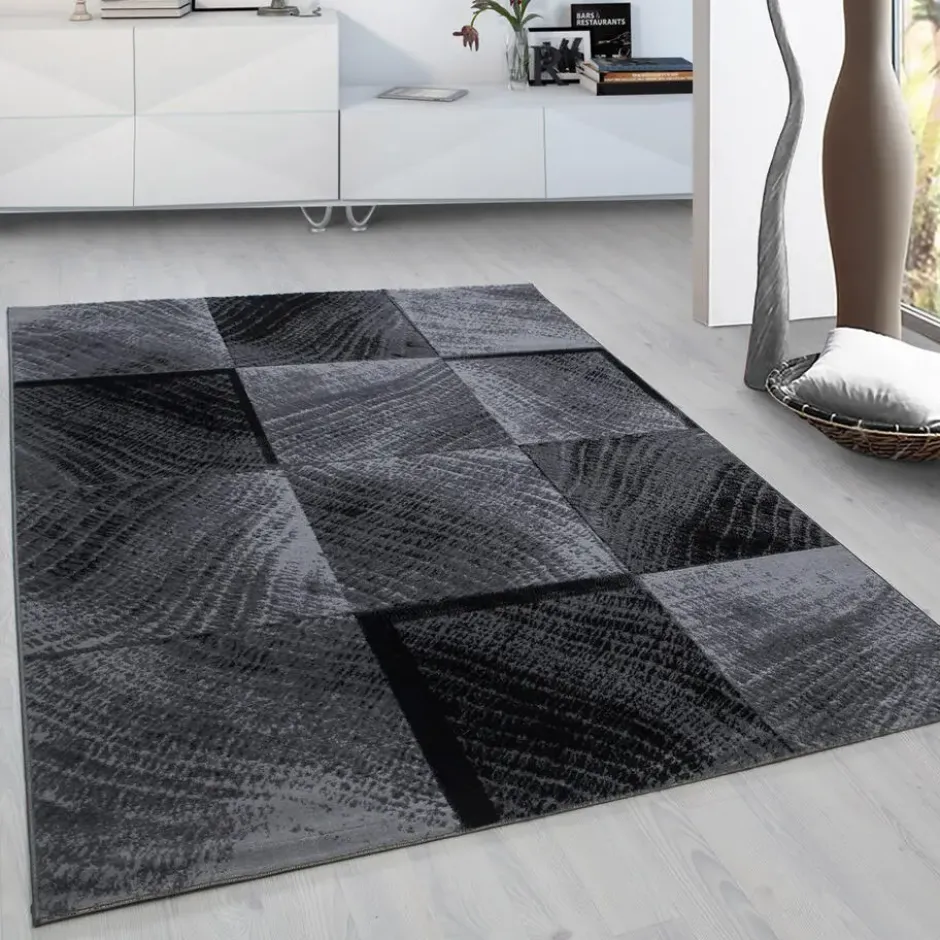 Plus Vloerkleed Laagpolig Grijs / Zwart - 160x230 CM