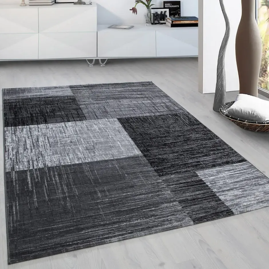 Plus Vloerkleed Laagpolig Grijs / Zwart - 240x340 CM