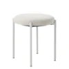 Poef Beige Stof - 43,5x44x48cm - Pelican