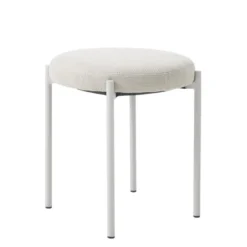 Poef Beige Stof - 43,5x44x48cm - Pelican